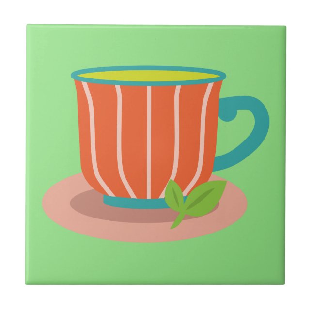 Peppermint tea for tea lovers tile (Front)