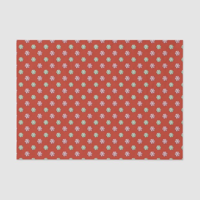 Peppermint Twist Candies Tissue Paper (Front)