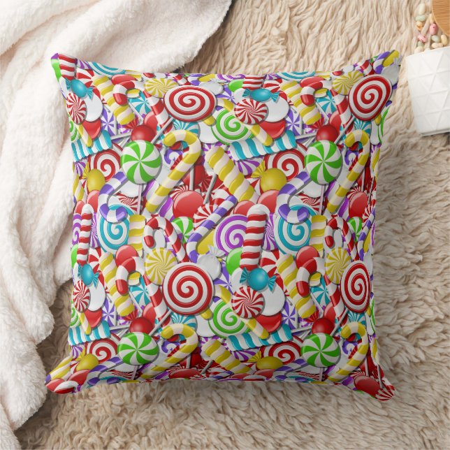 Peppermints  throw pillow (Blanket)