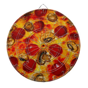 Pepperoni and Mushroom Pizza Dartboard