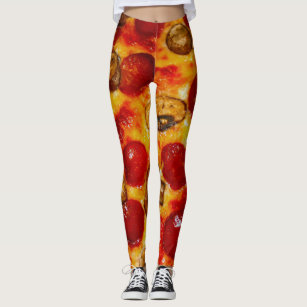 Pizza Leggings, Funny Leggings, Printed Leggings, Leggings for