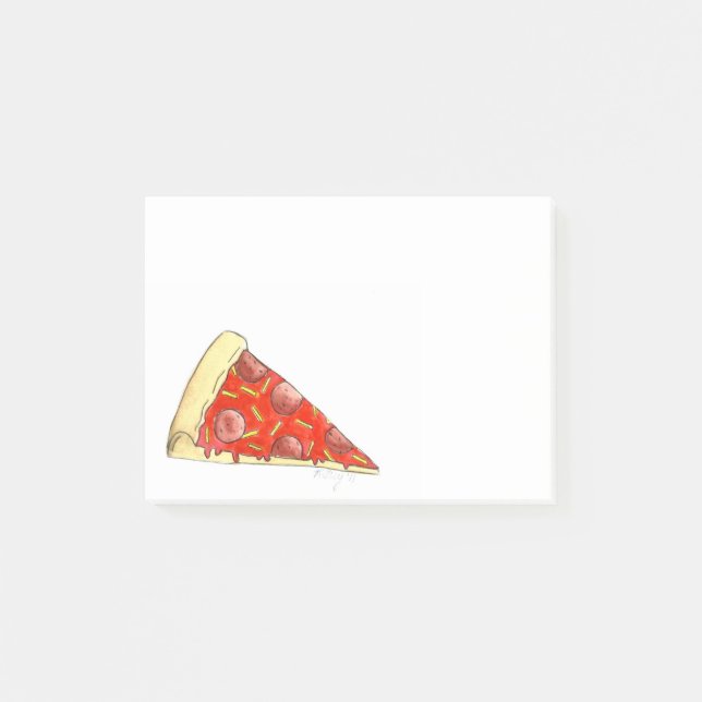 Pepperoni Cheese Pizza Slice Foodie Post Its Post-it Notes (Front)