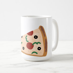 Pepperoni Olive And Green Pepper Pizza Slice Coffee Mug