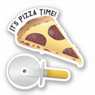 Pepperoni Pizza and Pizza Cutter