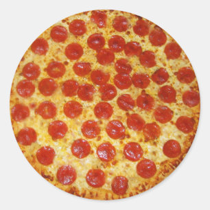 Pepperoni Pizza Classic Round Sticker
