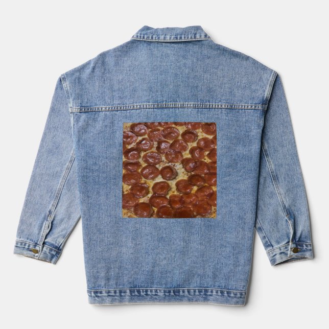 Pepperoni Pizza Denim Jacket (Back)