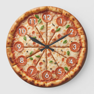 Pepperoni Pizza Horloge - C'est toujours Pizza Tim