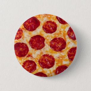 Pepperoni Pizza Hot and Yummy! 2 Inch Round Button