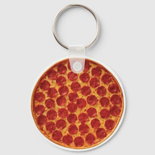 Pepperoni Pizza Keychain (Front)