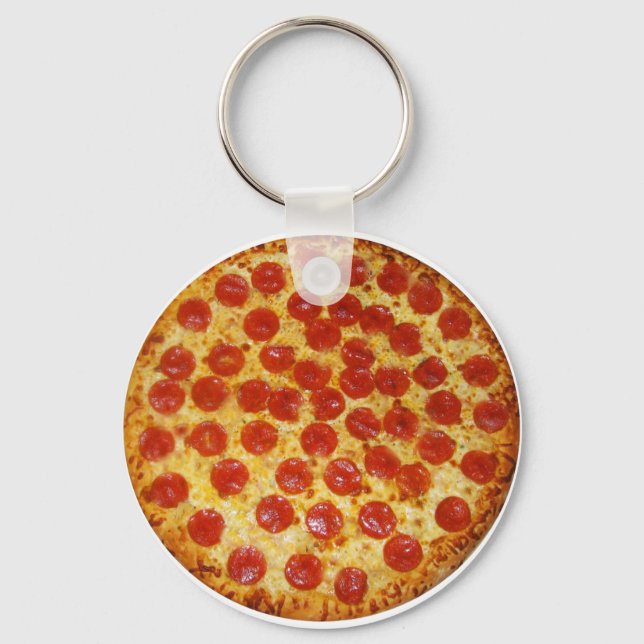 Pepperoni Pizza Keychain (Front)