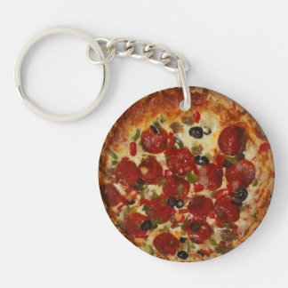 Pepperoni Pizza Keychain