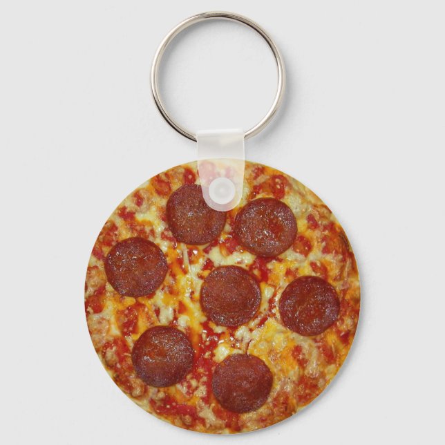 Pepperoni Pizza Keychain (Front)