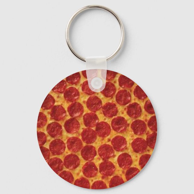 Pepperoni Pizza Keychain (Front)
