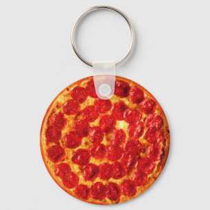 Pepperoni Pizza Keychain