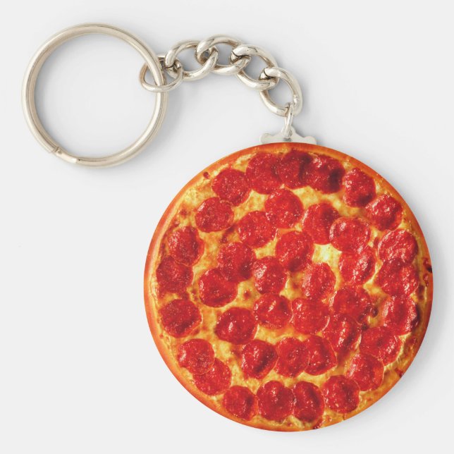 Pepperoni Pizza Keychain (Front)