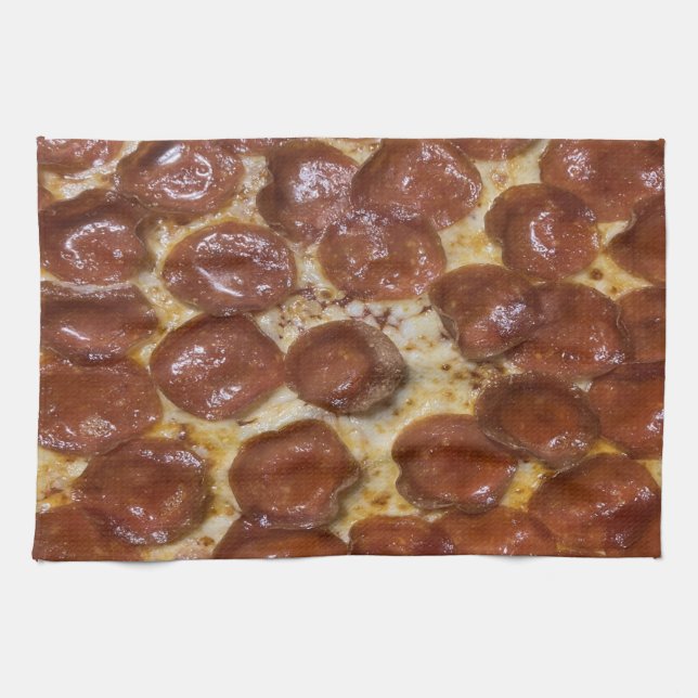 Pepperoni Pizza Kitchen Towel (Horizontal)