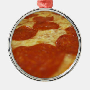 pepperoni pizza metal ornament