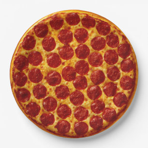 Pepperoni Pizza  Paper Plate