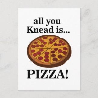 Pepperoni Pizza Party Funny Postcard