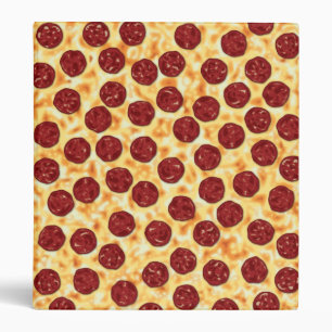 Pepperoni Pizza Pattern Binder