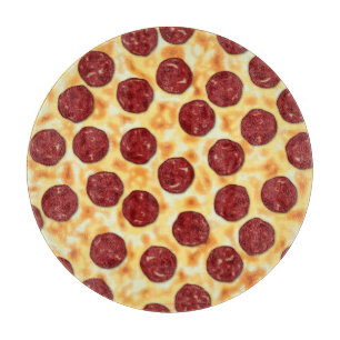 Pepperoni Pizza Pattern Cutting Board