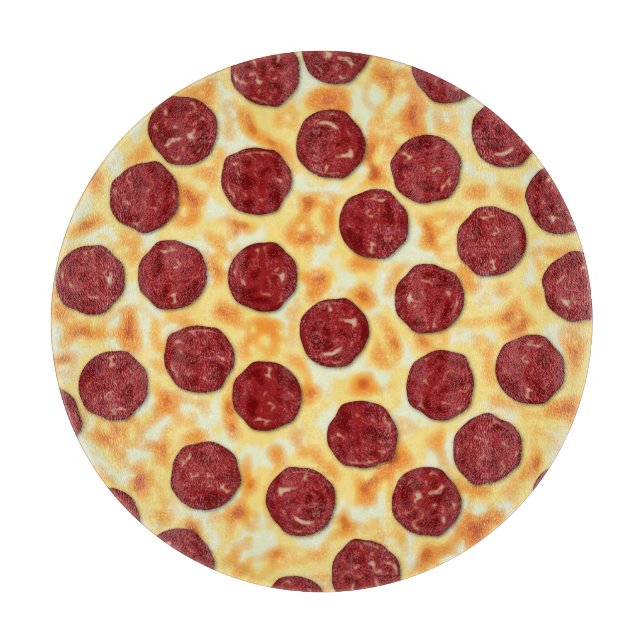 Pepperoni Pizza Pattern Cutting Board (Front)
