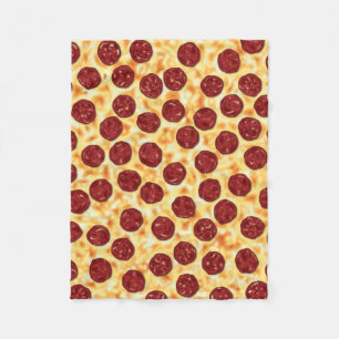 Pepperoni Pizza Pattern Fleece Blanket