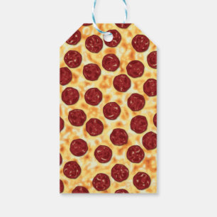 Pepperoni Pizza Pattern Gift Tags