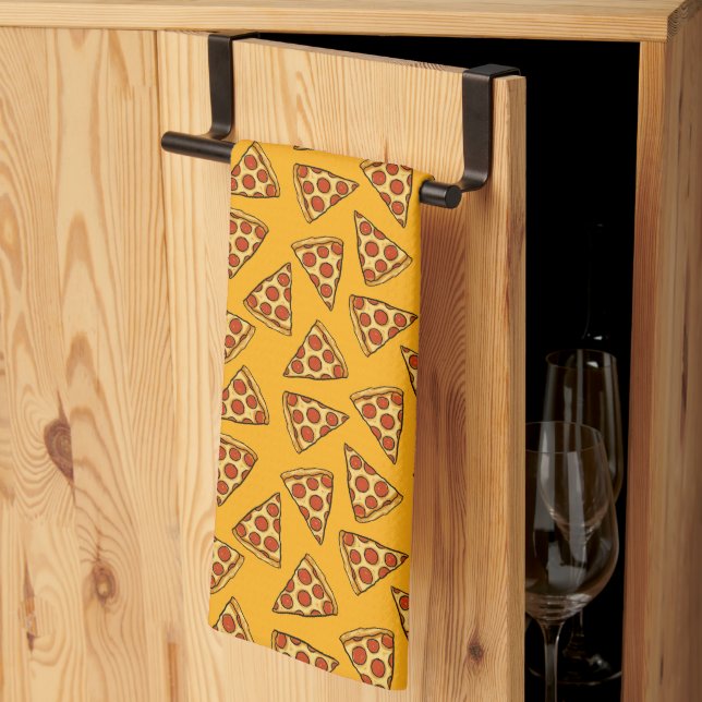 Pepperoni Pizza Pattern Kitchen Towel (Thirds Fold)