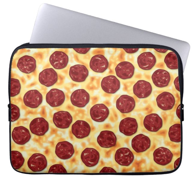 Pepperoni Pizza Pattern Laptop Sleeve (Front)