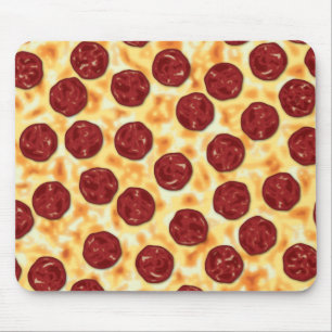 Pepperoni Pizza Pattern Mouse Pad