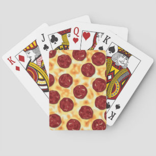 Pepperoni Pizza Pattern Playing Cards