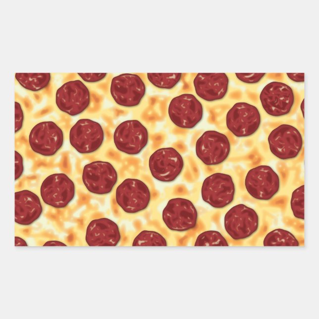 Pepperoni Pizza Pattern Sticker (Front)