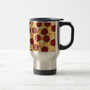 Pepperoni Pizza Pattern Travel Mug