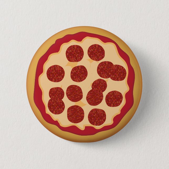 Pepperoni Pizza Pie 2 Inch Round Button (Front)