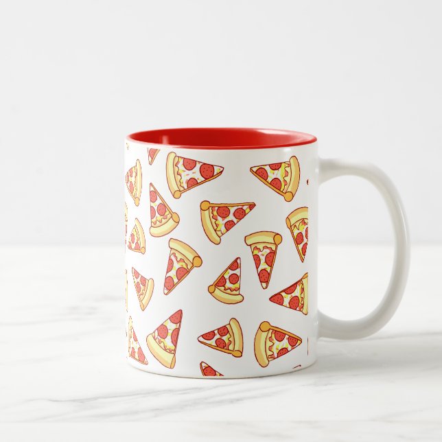 Pepperoni Pizza Slice Drawing Pattern Mug (Right)