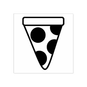 Pepperoni Pizza Slice Rubber Stamp