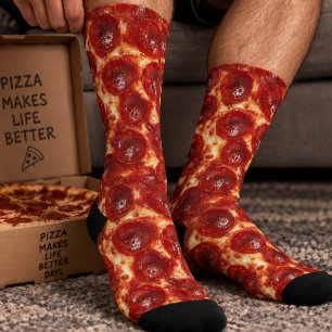 Pepperoni Pizza Slices Socks