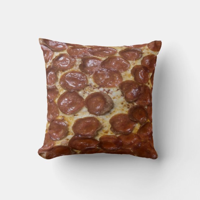 Pepperoni Pizza Throw Pillow (Front)