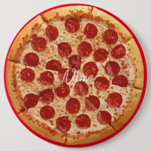 Pepperoni Pizza Thunder_Cove 6 Inch Round Button