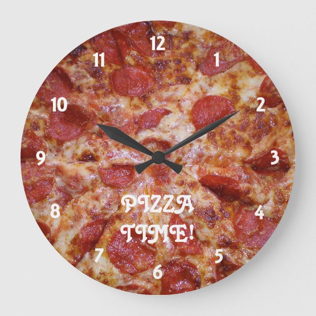 Pepperoni Pizza Time Clock (Front)