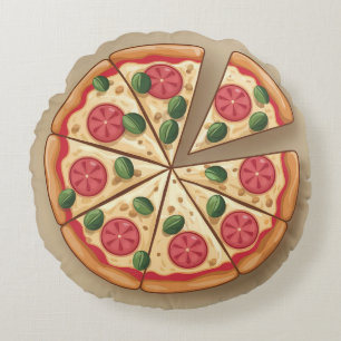 Pepperoni ronde Coussin de pizza avec micro-ondes