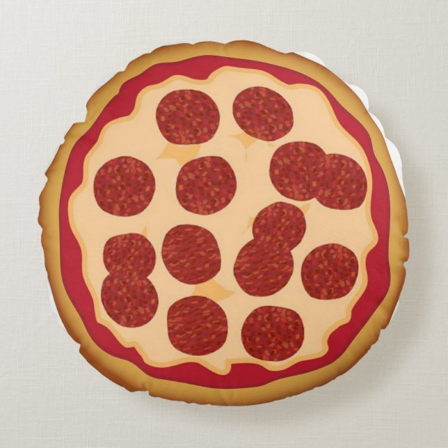 Pepperoni ronde Coussin de pizza avec micro-ondes  (Devant)