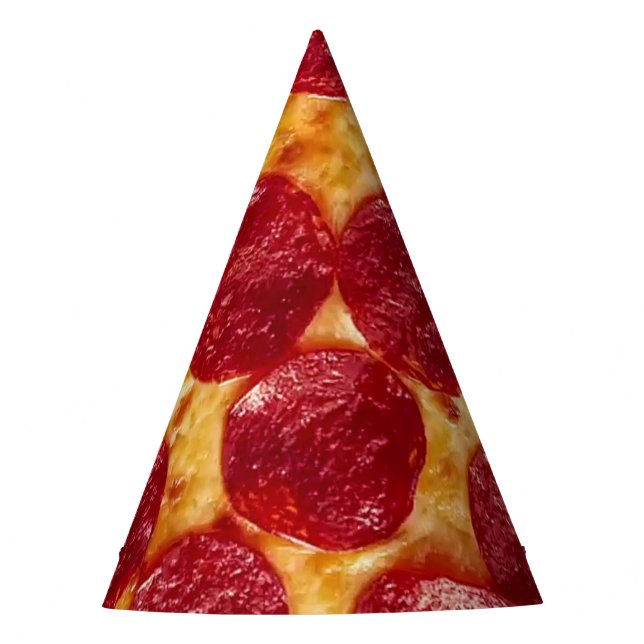 pepperonis pizza birthday party hat (Front)
