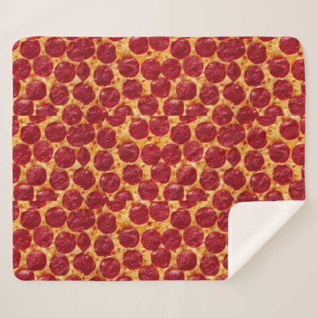 pepperonis pizza sherpa blanket (Front (Horizontal))