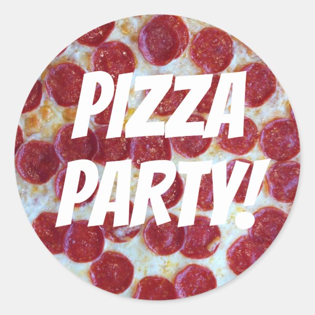 Pepperponi Photo Pizza Party Classic Round Sticker (Front)
