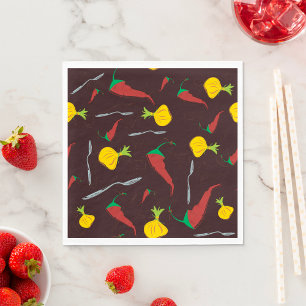 Peppers And Onions Napkin