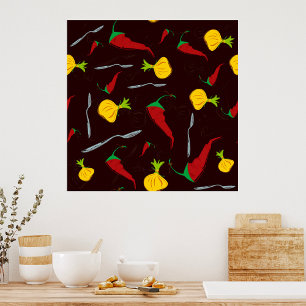 Peppers And Onions Poster