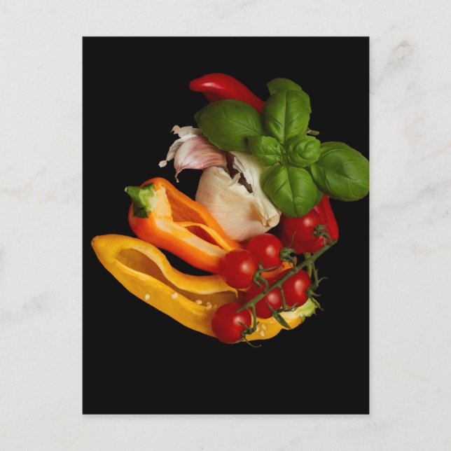 Peppers Basil Tomatoes Garlic Postcard (Front)