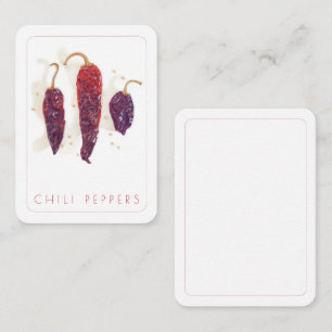 PEPPERS CHILI 2.5x3.5 Carte plate + Texte II